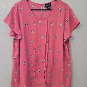 Liz Claiborne Pink Floral Blouse